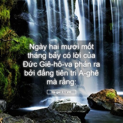 Picture 05 - Ha-gai 2:1 VIE - Ngày hai mươi mốt tháng bảy có lời - Bible Verse Picture