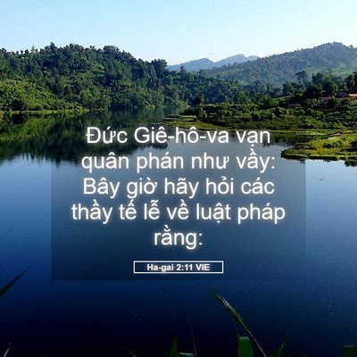 Picture 05 - Ha-gai 2:11 VIE - Đức Giê-hô-va vạn quân phán như vầy: - Bible Verse Picture