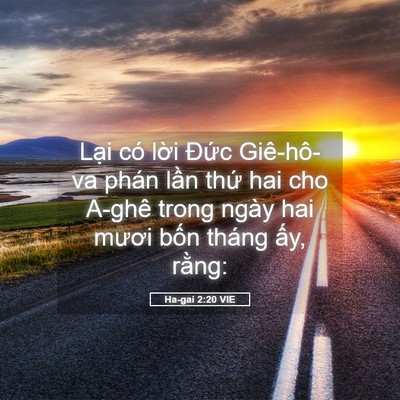 Picture 05 - Ha-gai 2:20 VIE - Lại có lời Đức Giê-hô-va phán lần - Bible Verse Picture