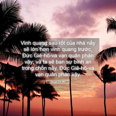 Picture 05 - Ha-gai 2:9 VIE - Vinh quang sau rốt của nhà nầy sẽ lớn - Bible Verse Picture