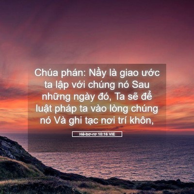 Picture 05 - Hê-bơ-rơ 10:16 VIE - Chúa phán: Nầy là giao ước ta lập với - Bible Verse Picture