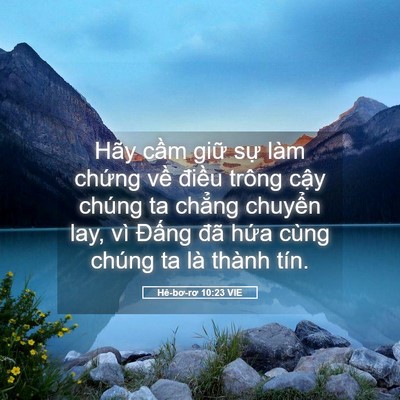 Picture 05 - Hê-bơ-rơ 10:23 VIE - Hãy cầm giữ sự làm chứng về điều - Bible Verse Picture