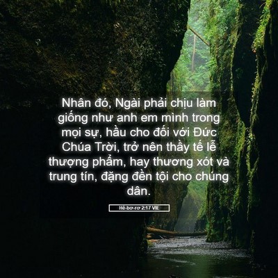 Picture 05 - Hê-bơ-rơ 2:17 VIE - Nhân đó, Ngài phải chịu làm giống như - Bible Verse Picture