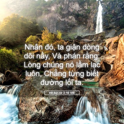 Picture 05 - Hê-bơ-rơ 3:10 VIE - Nhân đó, ta giận dòng dõi nầy, Và phán - Bible Verse Picture
