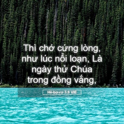 Picture 05 - Hê-bơ-rơ 3:8 VIE - Thì chớ cứng lòng, như lúc nổi loạn, - Bible Verse Picture