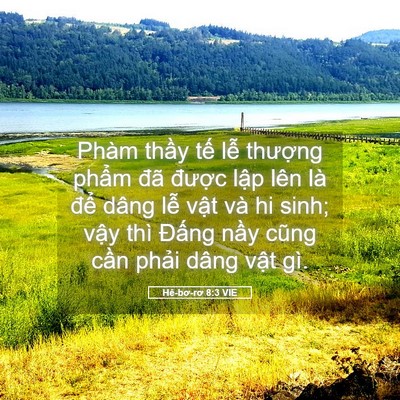 Picture 05 - Hê-bơ-rơ 8:3 VIE - Phàm thầy tế lễ thượng phẩm đã - Bible Verse Picture