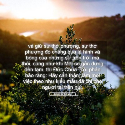 Picture 05 - Hê-bơ-rơ 8:5 VIE - và giữ sự thờ phượng, sự thờ - Bible Verse Picture