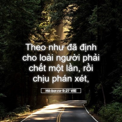 Picture 05 - Hê-bơ-rơ 9:27 VIE - Theo như đã định cho loài người phải - Bible Verse Picture