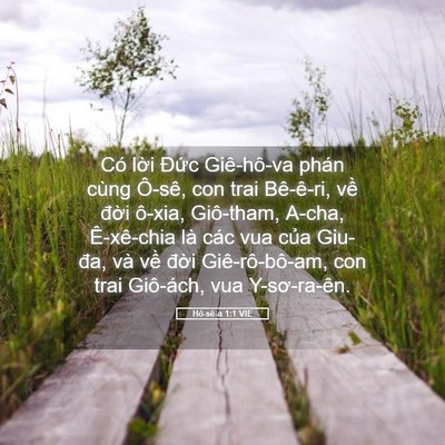 Picture 05 - Hô-sê-a 1:1 VIE - Có lời Đức Giê-hô-va phán cùng Ô-sê, - Bible Verse Picture
