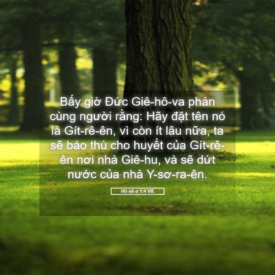 Picture 05 - Hô-sê-a 1:4 VIE - Bấy giờ Đức Giê-hô-va phán cùng - Bible Verse Picture