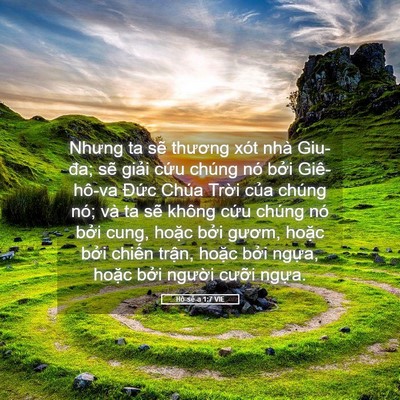Picture 05 - Hô-sê-a 1:7 VIE - Nhưng ta sẽ thương xót nhà Giu-đa; sẽ - Bible Verse Picture