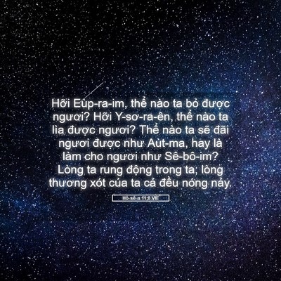 Picture 05 - Hô-sê-a 11:8 VIE - Hỡi Eùp-ra-im, thể nào ta bỏ được - Bible Verse Picture