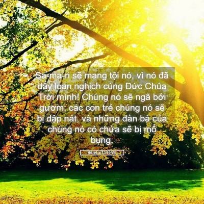 Picture 05 - Hô-sê-a 13:16 VIE - Sa-ma-ri sẽ mang tội nó, vì nó đã dấy - Bible Verse Picture