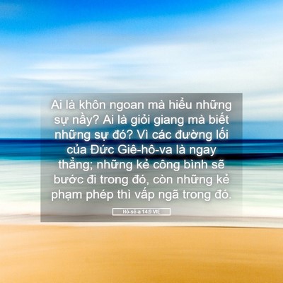 Picture 05 - Hô-sê-a 14:9 VIE - Ai là khôn ngoan mà hiểu những sự nầy? - Bible Verse Picture