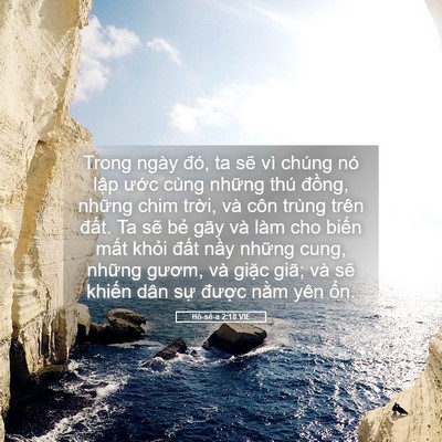 Picture 05 - Hô-sê-a 2:18 VIE - Trong ngày đó, ta sẽ vì chúng nó lập - Bible Verse Picture