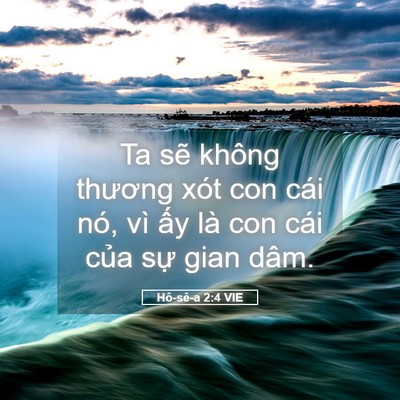 Picture 05 - Hô-sê-a 2:4 VIE - Ta sẽ không thương xót con cái nó, vì - Bible Verse Picture