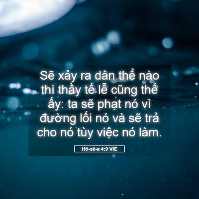 Picture 05 - Hô-sê-a 4:9 VIE - Sẽ xảy ra dân thể nào thì thầy tế - Bible Verse Picture