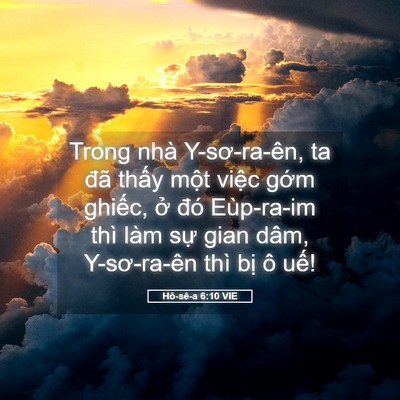 Picture 05 - Hô-sê-a 6:10 VIE - Trong nhà Y-sơ-ra-ên, ta đã thấy một - Bible Verse Picture