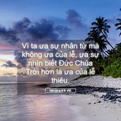 Picture 05 - Hô-sê-a 6:6 VIE - Vì ta ưa sự nhân từ mà không ưa của - Bible Verse Picture