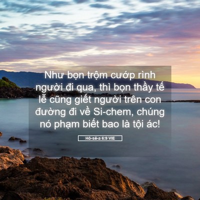 Picture 05 - Hô-sê-a 6:9 VIE - Như bọn trộm cướp rình người đi qua, - Bible Verse Picture