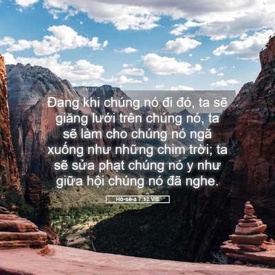Picture 05 - Hô-sê-a 7:12 VIE - Đang khi chúng nó đi đó, ta sẽ giăng - Bible Verse Picture
