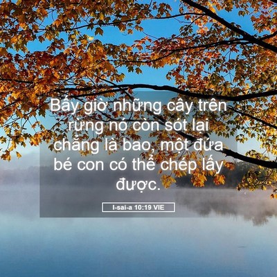 Picture 05 - I-sai-a 10:19 VIE - Bấy giờ những cây trên rừng nó còn - Bible Verse Picture