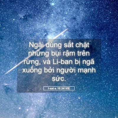 Picture 05 - I-sai-a 10:34 VIE - Ngài dùng sắt chặt những bụi rậm - Bible Verse Picture