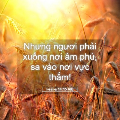Picture 05 - I-sai-a 14:15 VIE - Nhưng ngươi phải xuống nơi âm phủ, sa - Bible Verse Picture