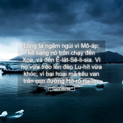 Picture 05 - I-sai-a 15:5 VIE - Lòng ta ngậm ngùi vì Mô-áp; kẻ sang nó - Bible Verse Picture
