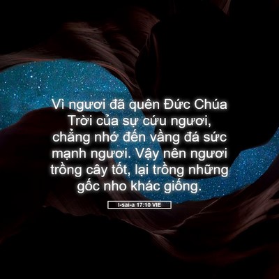 Picture 05 - I-sai-a 17:10 VIE - Vì ngươi đã quên Đức Chúa Trời của - Bible Verse Picture