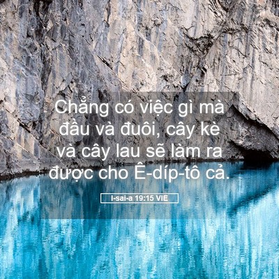 Picture 05 - I-sai-a 19:15 VIE - Chẳng có việc gì mà đầu và đuôi, - Bible Verse Picture