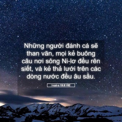 Picture 05 - I-sai-a 19:8 VIE - Những người đánh cá sẽ than vãn, mọi - Bible Verse Picture
