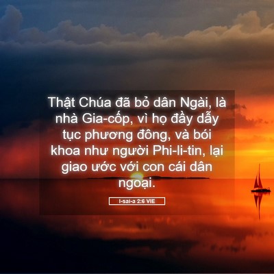 Picture 05 - I-sai-a 2:6 VIE - Thật Chúa đã bỏ dân Ngài, là nhà - Bible Verse Picture