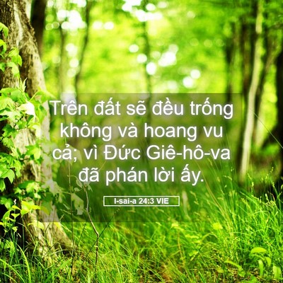 Picture 05 - I-sai-a 24:3 VIE - Trên đất sẽ đều trống không và hoang - Bible Verse Picture