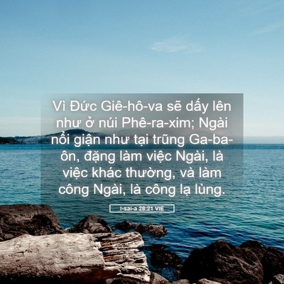 Picture 05 - I-sai-a 28:21 VIE - Vì Đức Giê-hô-va sẽ dấy lên như ở - Bible Verse Picture
