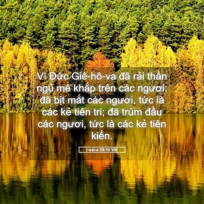 Picture 05 - I-sai-a 29:10 VIE - Vì Đức Giê-hô-va đã rải thần ngủ - Bible Verse Picture