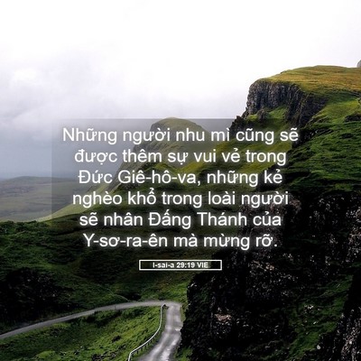 Picture 05 - I-sai-a 29:19 VIE - Những người nhu mì cũng sẽ được - Bible Verse Picture