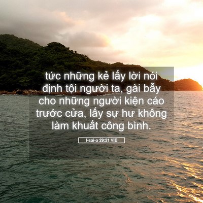 Picture 05 - I-sai-a 29:21 VIE - tức những kẻ lấy lời nói định tội - Bible Verse Picture