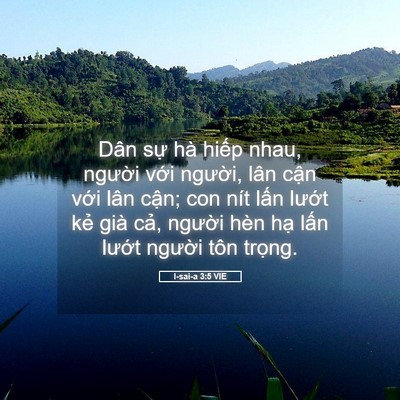 Picture 05 - I-sai-a 3:5 VIE - Dân sự hà hiếp nhau, người với - Bible Verse Picture