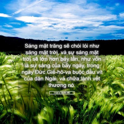 Picture 05 - I-sai-a 30:26 VIE - Sáng mặt trăng sẽ chói lói như sáng - Bible Verse Picture