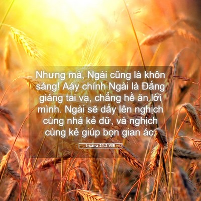 Picture 05 - I-sai-a 31:2 VIE - Nhưng mà, Ngài cũng là khôn sáng! Aáy - Bible Verse Picture