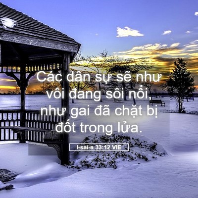 Picture 05 - I-sai-a 33:12 VIE - Các dân sự sẽ như vôi đang sôi nổi, - Bible Verse Picture