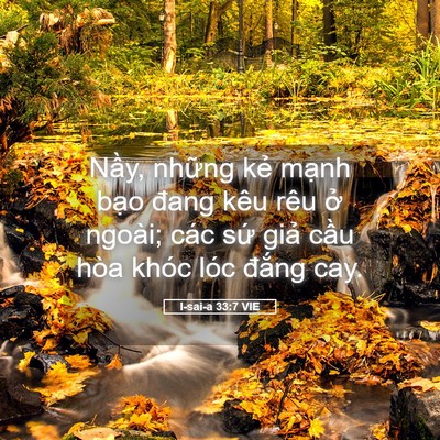 Picture 05 - I-sai-a 33:7 VIE - Nầy, những kẻ mạnh bạo đang kêu rêu - Bible Verse Picture