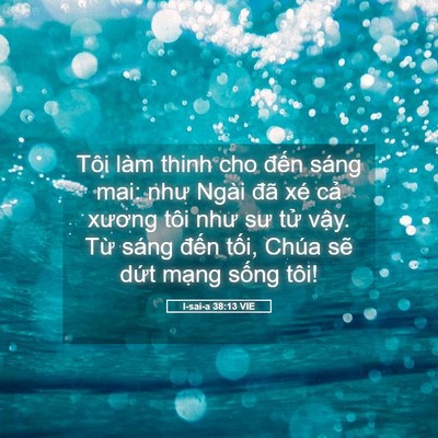 Picture 05 - I-sai-a 38:13 VIE - Tôi làm thinh cho đến sáng mai: như Ngài - Bible Verse Picture