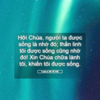 Picture 05 - I-sai-a 38:16 VIE - Hỡi Chúa, người ta được sống là - Bible Verse Picture