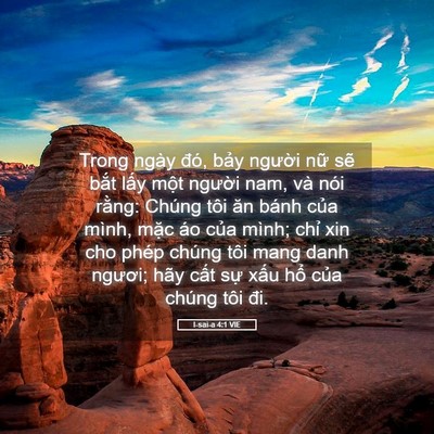 Picture 05 - I-sai-a 4:1 VIE - Trong ngày đó, bảy người nữ sẽ bắt - Bible Verse Picture