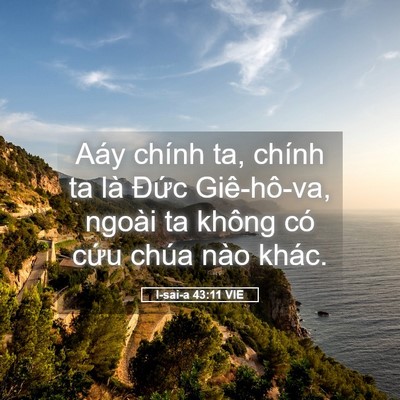 Picture 05 - I-sai-a 43:11 VIE - Aáy chính ta, chính ta là Đức Giê-hô-va, - Bible Verse Picture