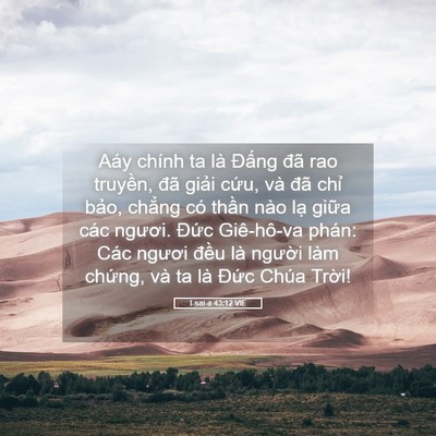 Picture 05 - I-sai-a 43:12 VIE - Aáy chính ta là Đấng đã rao truyền, - Bible Verse Picture