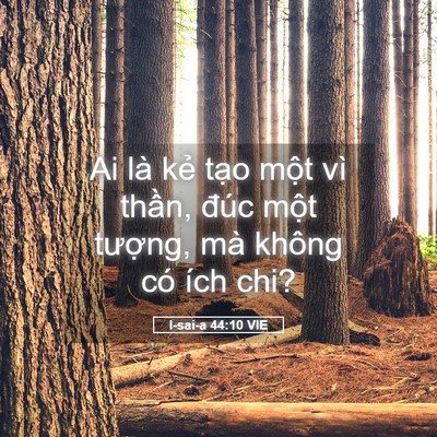 Picture 05 - I-sai-a 44:10 VIE - Ai là kẻ tạo một vì thần, đúc một - Bible Verse Picture