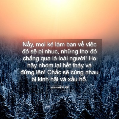 Picture 05 - I-sai-a 44:11 VIE - Nầy, mọi kẻ làm bạn về việc đó - Bible Verse Picture